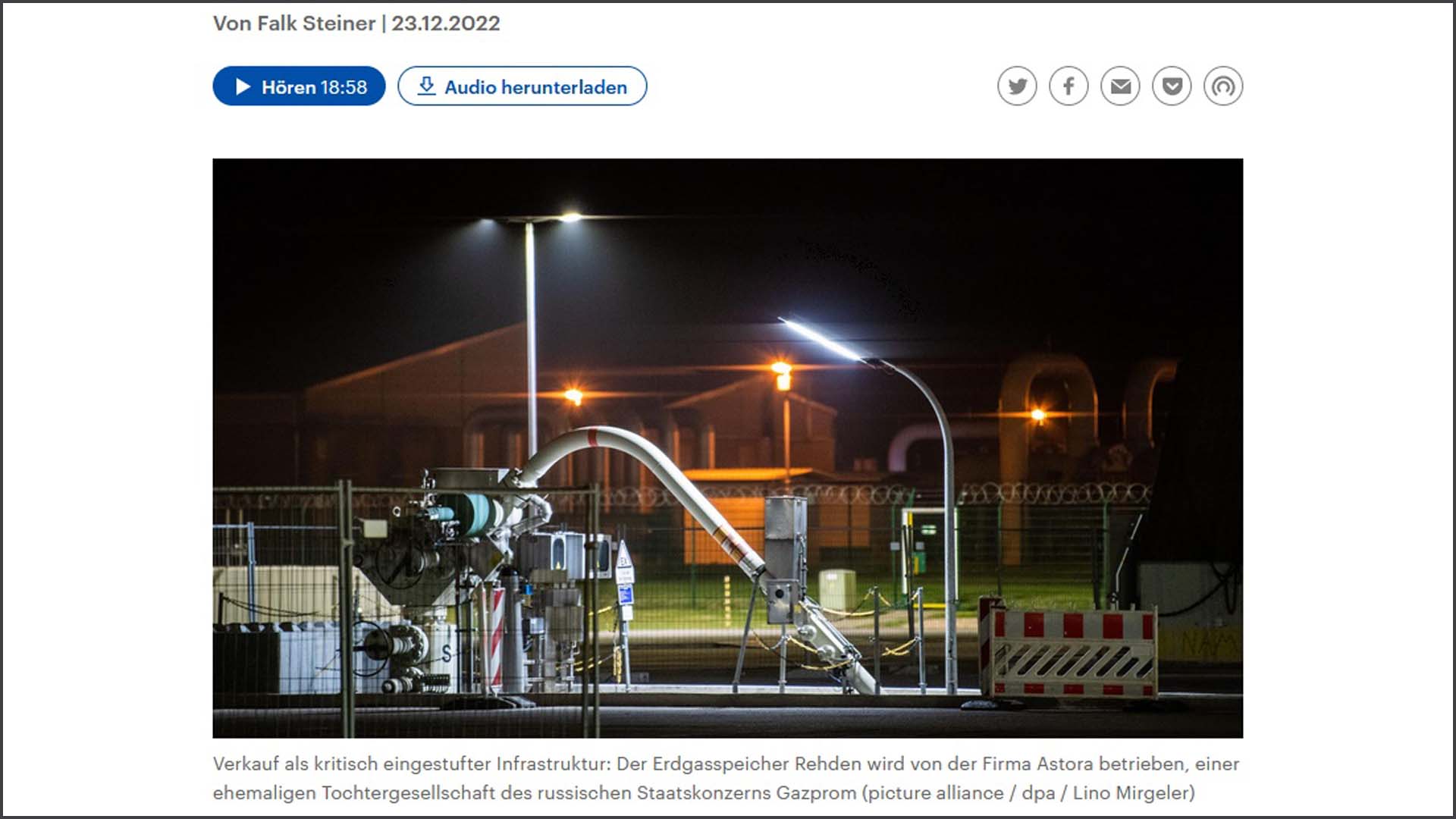 Deutschlandfunk: Kritische Infrastruktur in Deutschland nur unzureichend geschützt